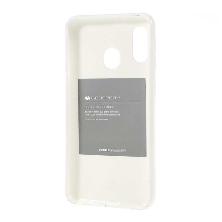 MERCURY GOOSPERY Purpurina Em Pó TPU Escudo Do Telefone Para Samsung Galaxy A20e - Branco-3
