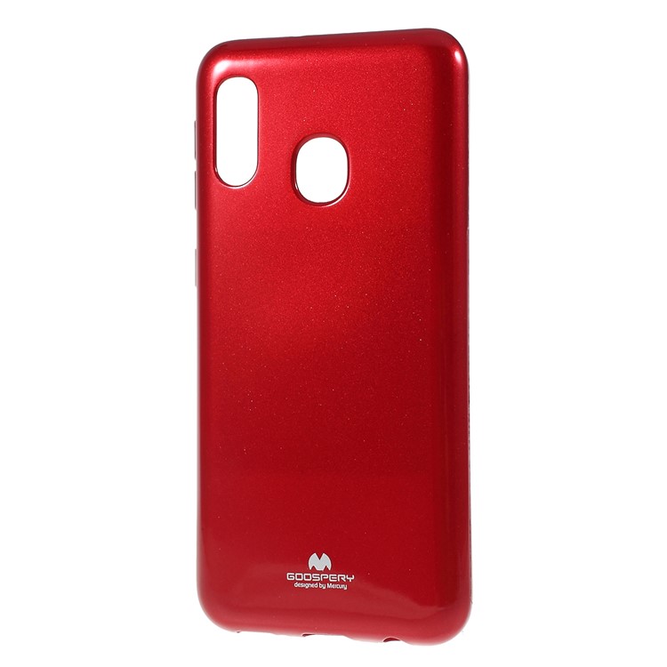Custodia In Gel TPU MERCURY GOOSPERY Glitter Polvere Per Samsung Galaxy A20e - Rosso-2