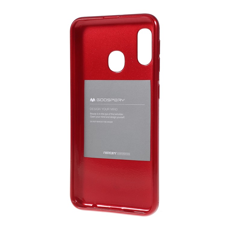 Custodia In Gel TPU MERCURY GOOSPERY Glitter Polvere Per Samsung Galaxy A20e - Rosso-3