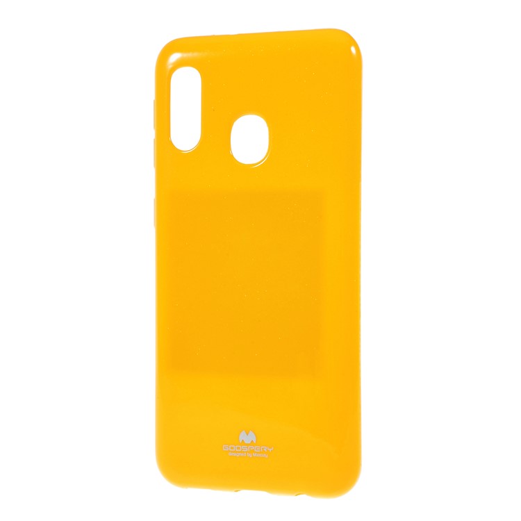 Custodia In Gel TPU MERCURY GOOSPERY Glitter Polvere Per Samsung Galaxy A20e - Giallo-2