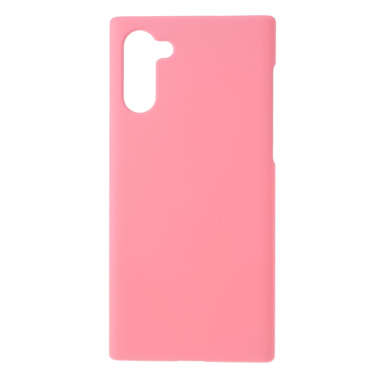 Glossy Rubberized Hard PC Phone Shell Covering Case for Samsung Galaxy Note 10 - Pink-1