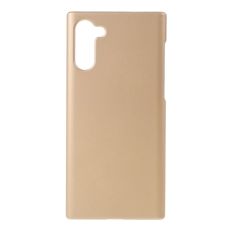 Glossy Rubberized Hard PC Phone Shell Covering Case for Samsung Galaxy Note 10 - Gold-1