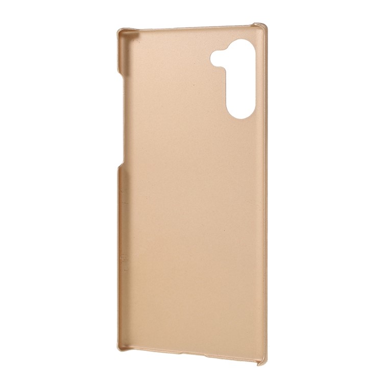 Glossy Rubberized Hard PC Phone Shell Covering Case for Samsung Galaxy Note 10 - Gold-3