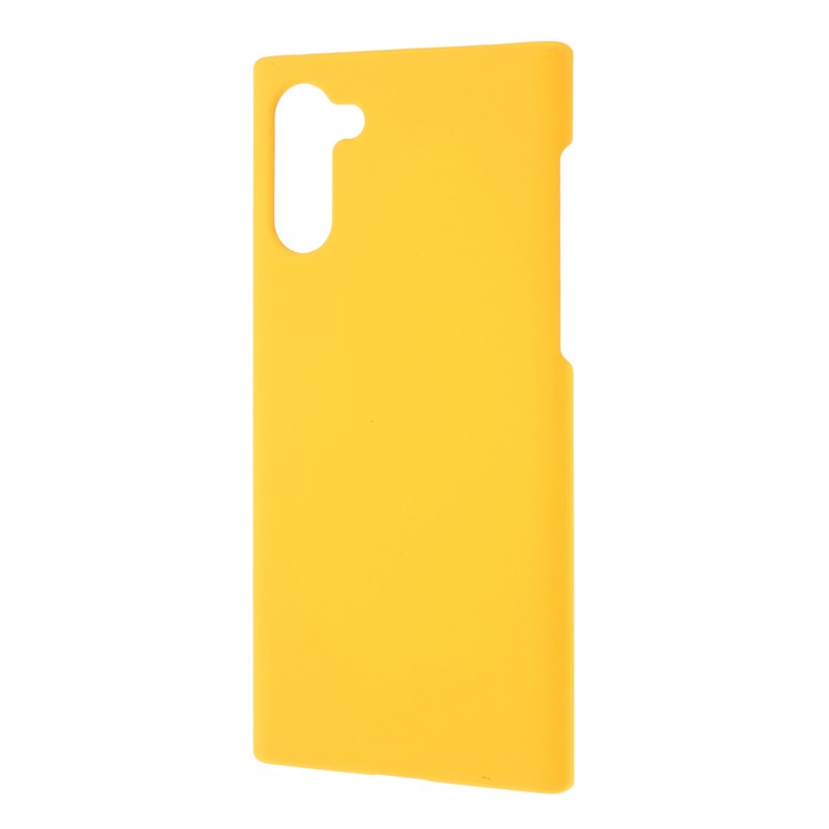 Glossy Rubberized Hard PC Phone Shell Covering Case for Samsung Galaxy Note 10 - Yellow-2