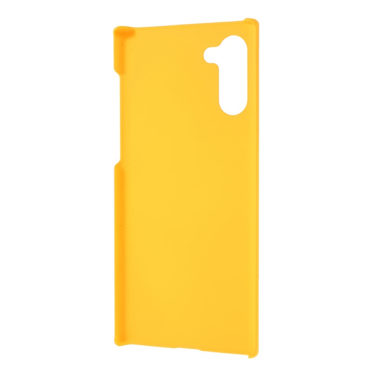 Glossy Rubberized Hard PC Phone Shell Covering Case for Samsung Galaxy Note 10 - Yellow-3