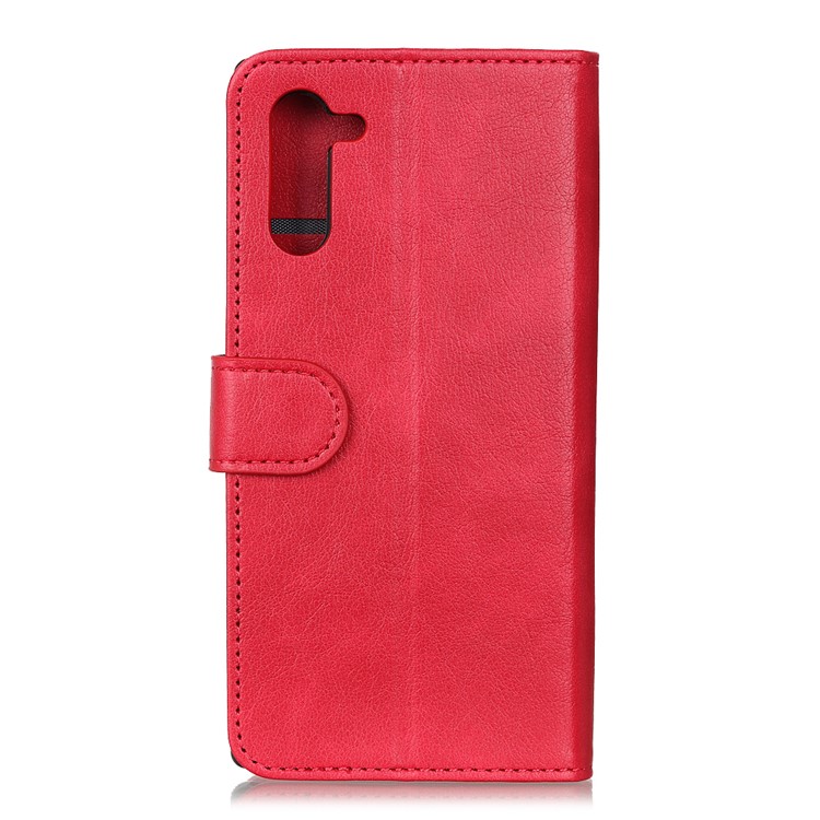 Wallet Stand Leather Phone Shell for Samsung Galaxy Note 10 - Red-7