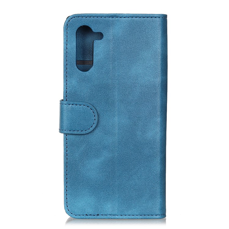 Wallet Stand Leather Phone Shell for Samsung Galaxy Note 10 - Blue-6
