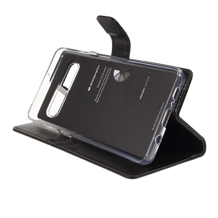 MERCURY GOOSPERY Blue Moon Leather Wallet Case for Samsung Galaxy S10 5G - Black-6