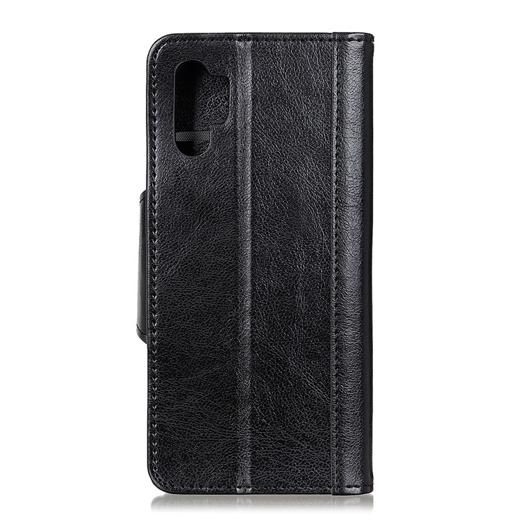 Cowhide Texture Wallet PU Leather Phone Shell for Samsung Galaxy Note 10 Pro - Black-10