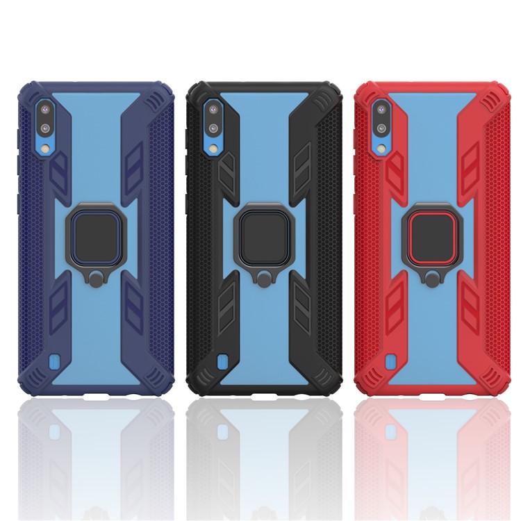 Rotating Ring Kickstand PC+TPU Hybrid Case for Samsung Galaxy M10 / A10 - Black-12