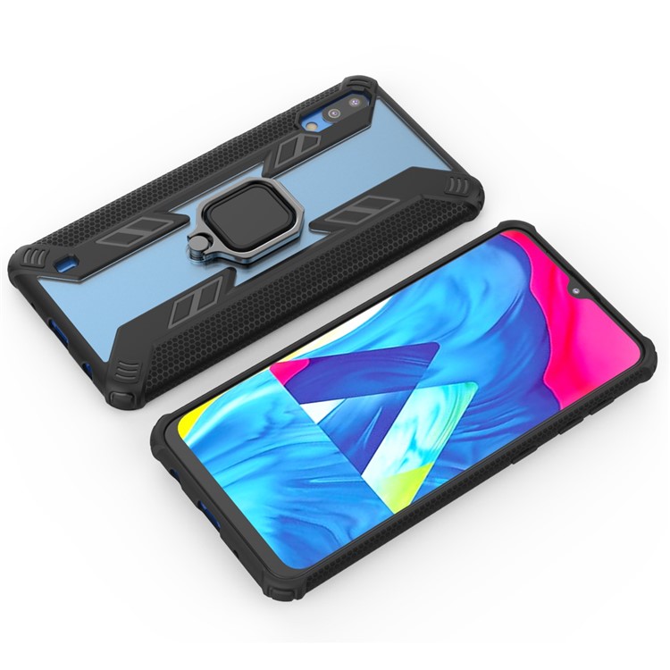 Rotating Ring Kickstand PC+TPU Hybrid Case for Samsung Galaxy M10 / A10 - Black-5