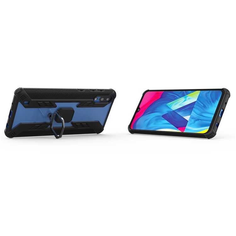 Rotating Ring Kickstand PC+TPU Hybrid Case for Samsung Galaxy M10 / A10 - Black-8