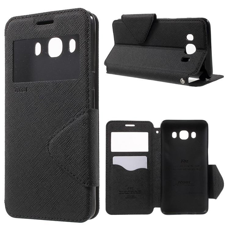 

ROAR KOREA Diary Window View Leather Stand Case for Samsung Galaxy J5 (2016) - Black