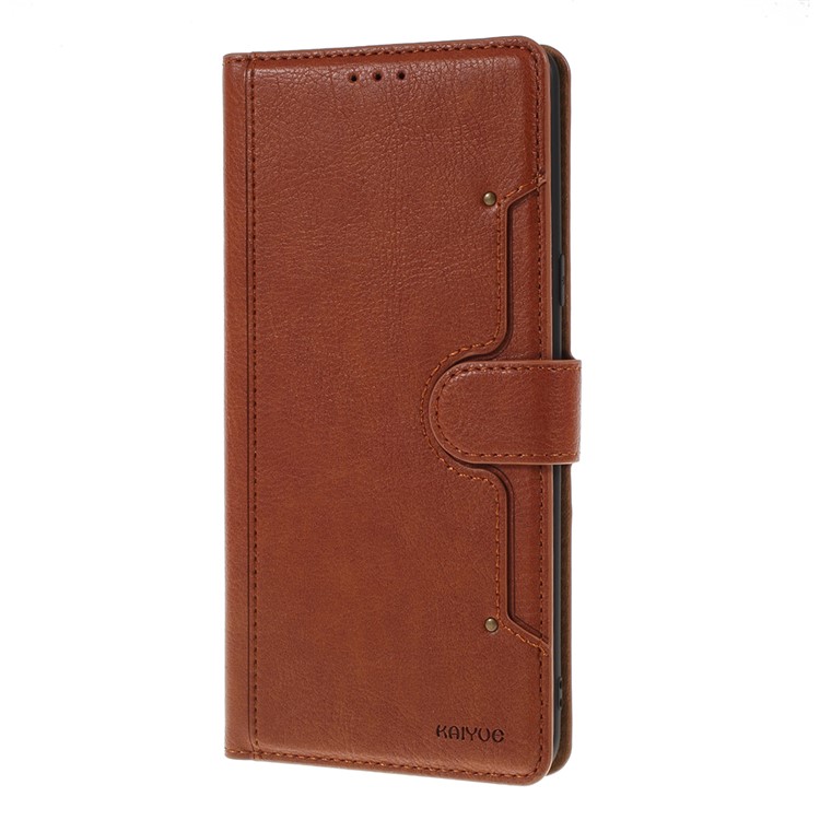 

KAIYUE Premium PU Leather Wallet Casing with Stand for Samsung Galaxy S10 5G - Brown, Galaxy S10 5G