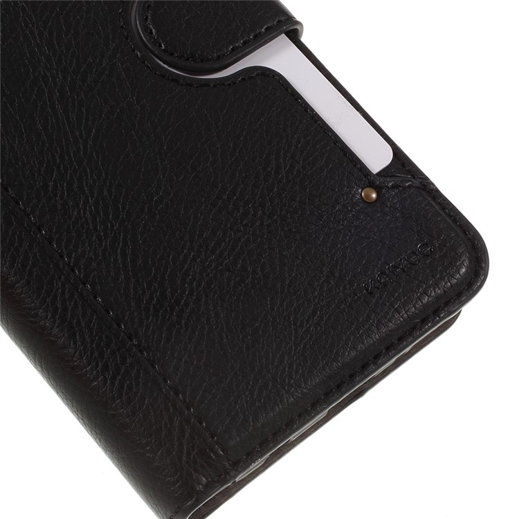 KAIYUE Premium PU Leather Wallet Cover Protector for Samsung Galaxy A40 - Black-4