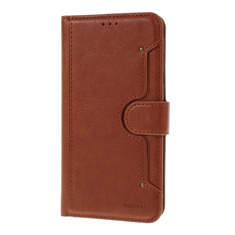 

KAIYUE Premium PU Leather Wallet Cover Protector for Samsung Galaxy A40 - Brown, Galaxy A40