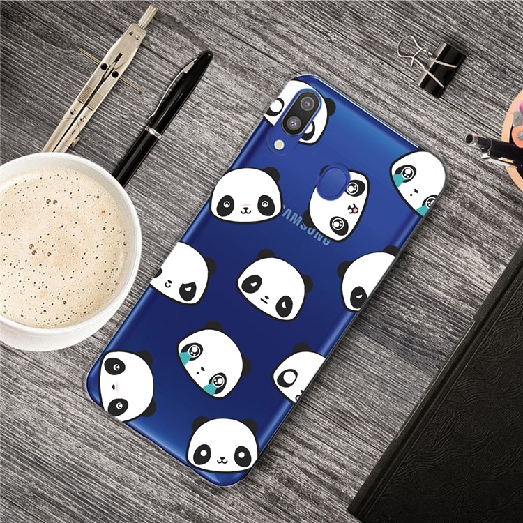 

Pattern Printing Clear TPU Mobile Phone Case for Samsung Galaxy A30/A20 - Bear with Expressions, Galaxy A30