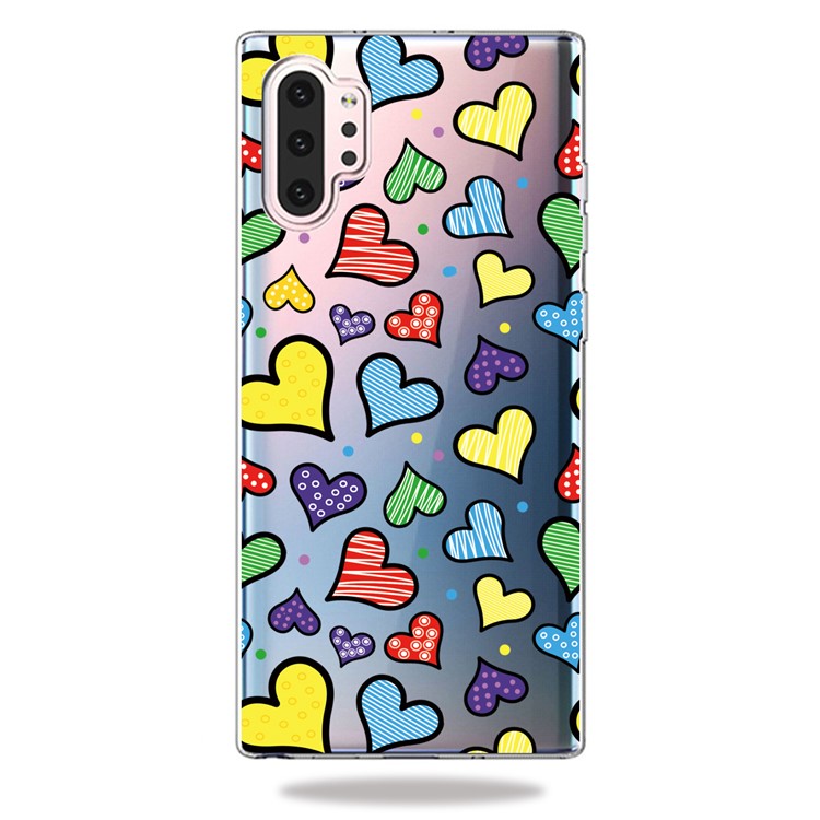 Pattern Printing Clear TPU Cell Phone Case Cover for Samsung Galaxy Note 10 Plus/Note 10 Plus 5G - Love Hearts-4