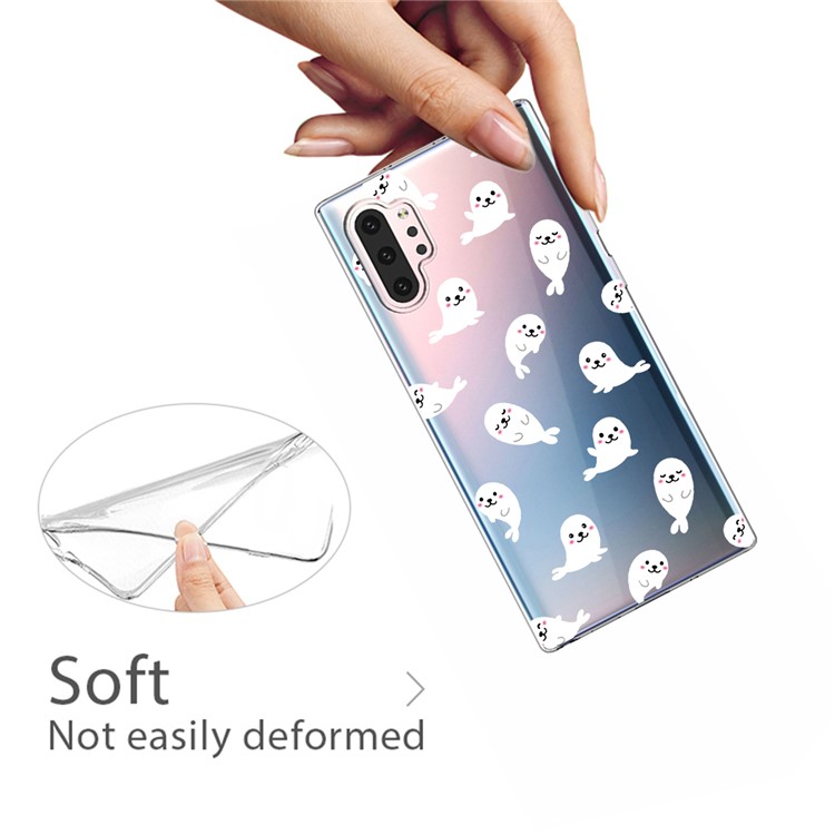 Pattern Printing Clear TPU Cell Phone Case Cover for Samsung Galaxy Note 10 Plus/Note 10 Plus 5G - Sea Lions-3