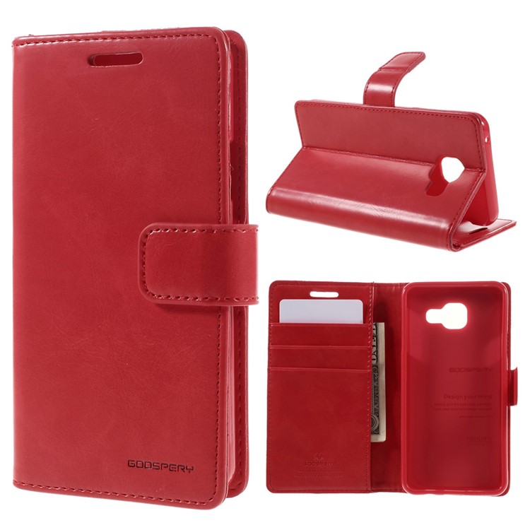 

MERCURY GOOSPERY Blue Moon Leather Cover for Samsung Galaxy A3 SM-A310F (2016) - Red