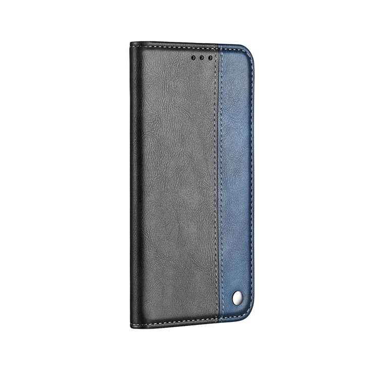 

Auto-absorbed Business Style Bi-color Leather Cover Stand Case with Card Slot for Samsung Galaxy S10 - Blue, Galaxy S10