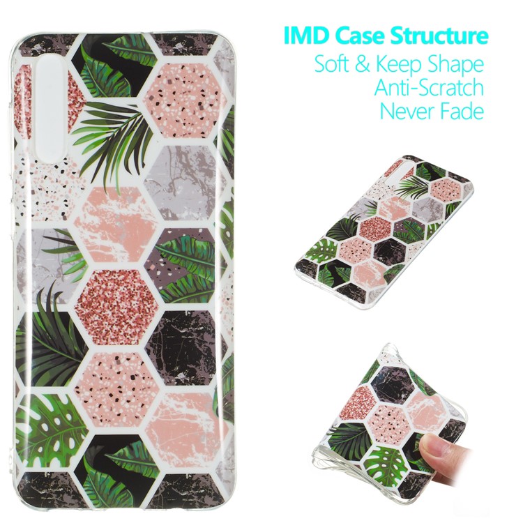 Marble Pattern IMD TPU Back Case for Samsung Galaxy A50 - Style A-1