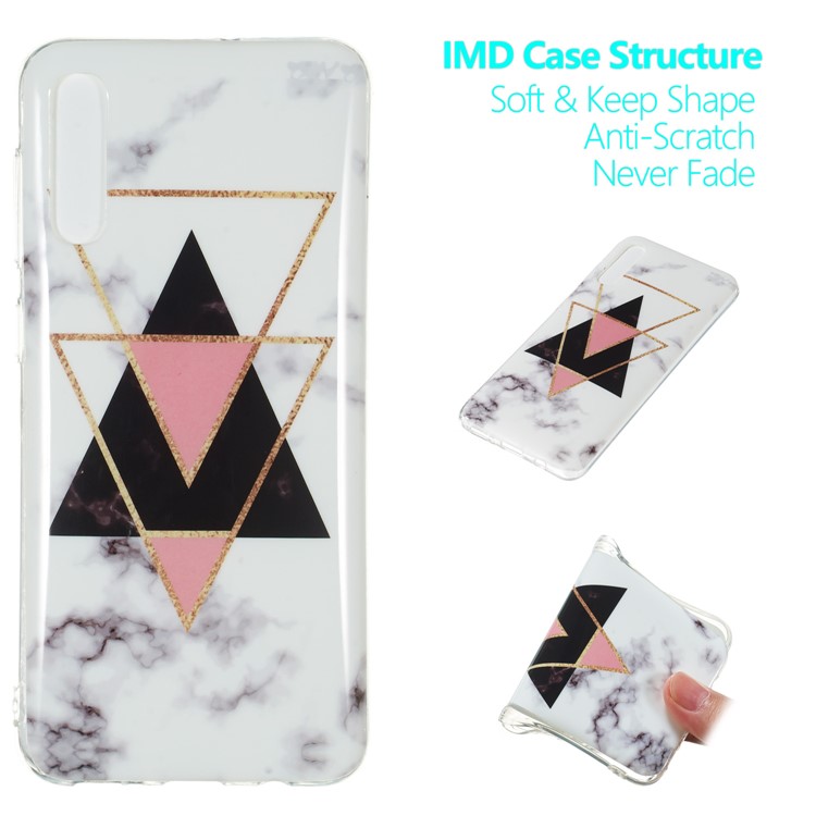 Marble Pattern IMD TPU Shell Case for Samsung Galaxy A50 - Style A-1