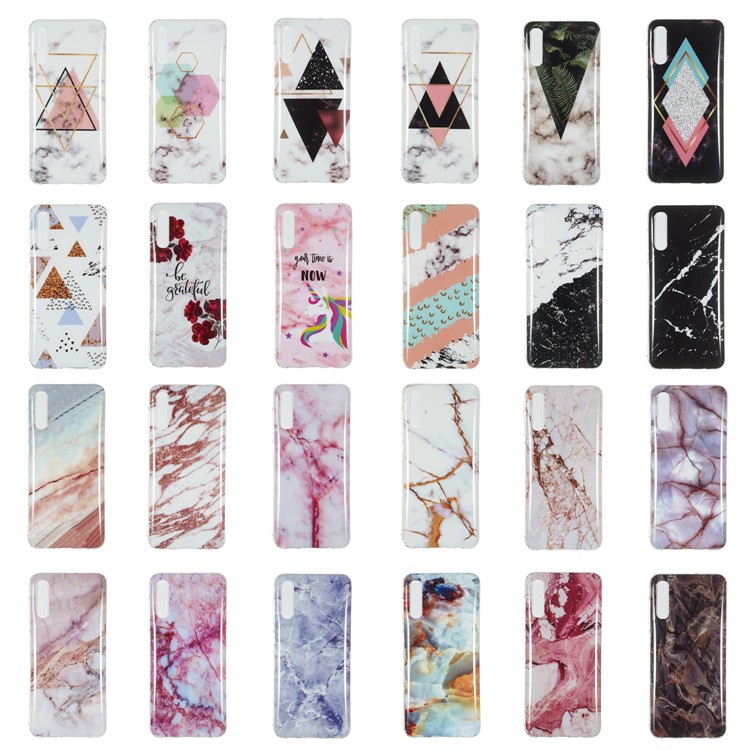 Marble Pattern IMD TPU Shell Case for Samsung Galaxy A50 - Style A-6