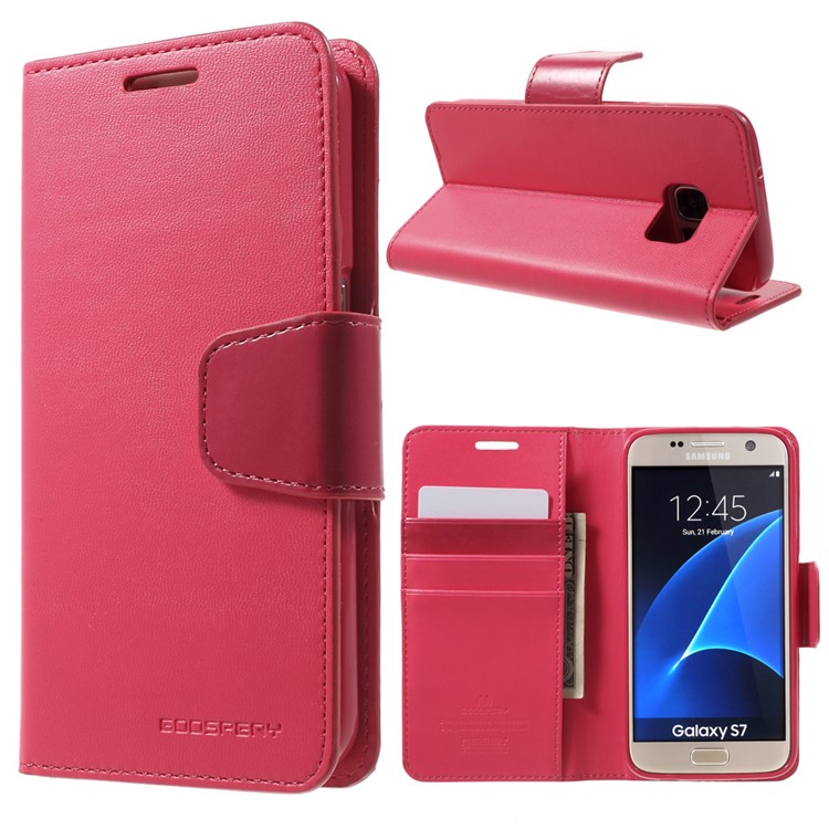 

MERCURY GOOSPERY Sonata Diary Case Leather Cover for Samsung Galaxy S7 G930 - Rose