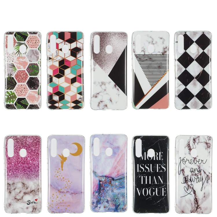 Marble Pattern IMD TPU Protection Case for Samsung Galaxy A60 - Style A-6