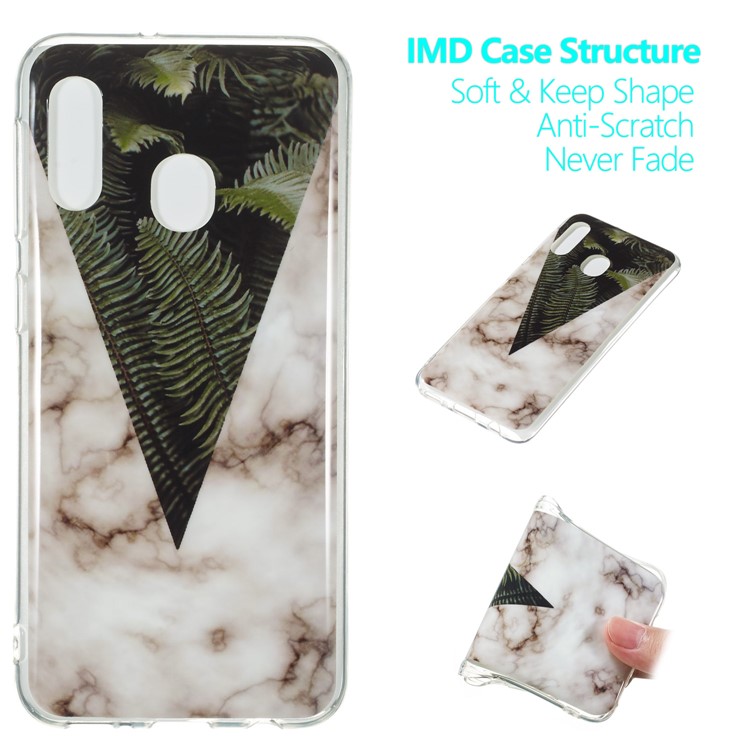 Marble Pattern IMD TPU Cover for Samsung Galaxy A20e - Style E-1