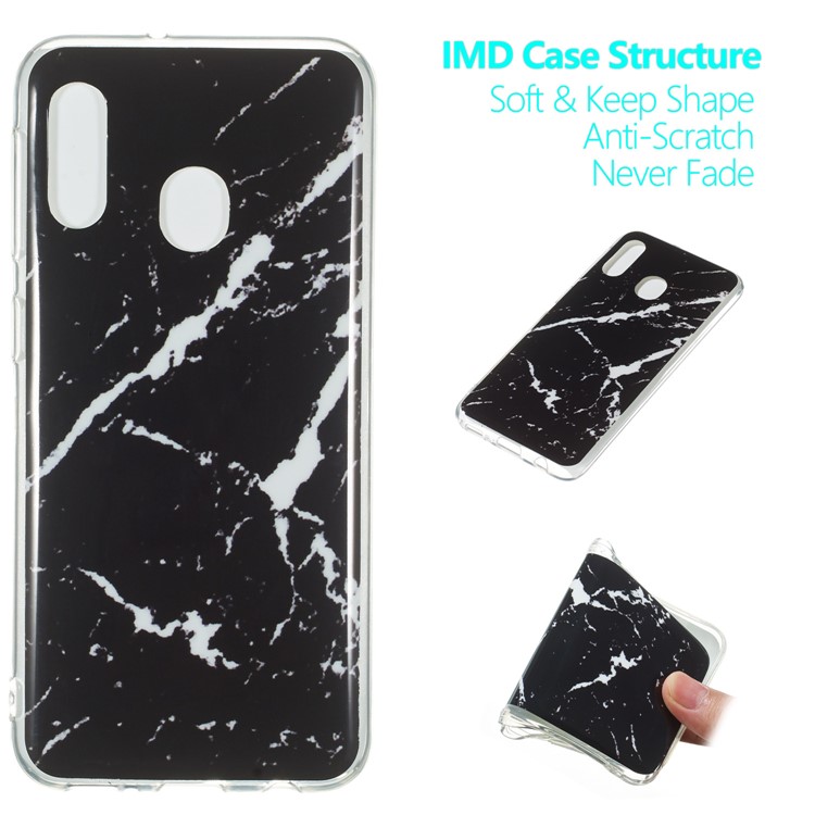 Marble Pattern IMD TPU Cover for Samsung Galaxy A20e - Style L-1
