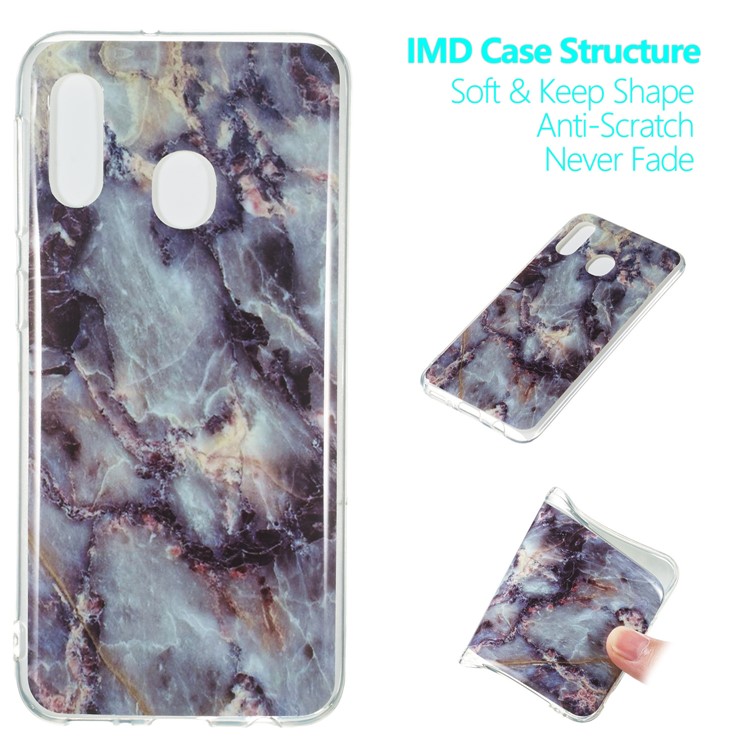 Marble Pattern IMD TPU Case for Samsung Galaxy A20e - Style J-1