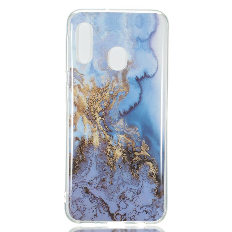 Caso De Mármore Padrão IMD TPU Para Samsung Galaxy A20e - Estilo K-2