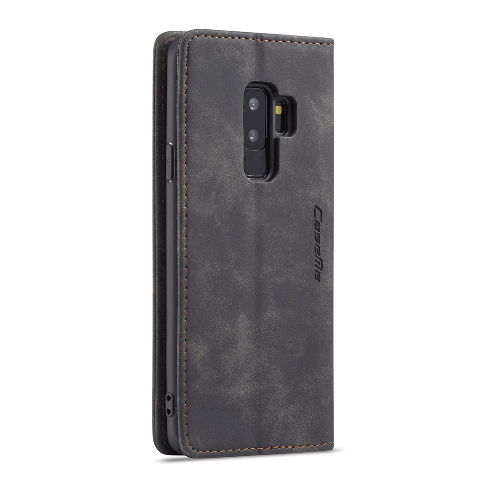 CASEME 013 Series Auto-absorbed Leather Wallet Phone Case for Samsung Galaxy S9+ - Black-2