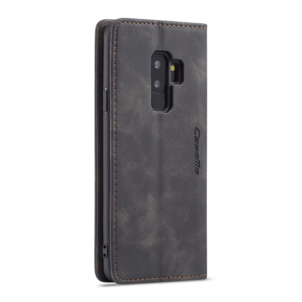 Caseme 013 Série Auto-absorbed le Cuir Portefeuille Case de Téléphone Pour Samsung Galaxy s9 + - le Noir-2