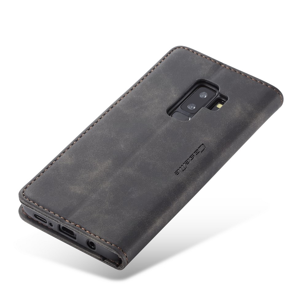 CASEME 013 Série Auto-absorvido Pela Carteira de Couro Para Samsung Galaxy S9+ - Preto