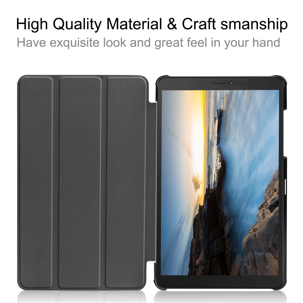 Custodia Tablet In Pelle Tri-fold Per Samsung Galaxy Tab A 8 (2019) SM-T290 T295 - Blu Scuro-7