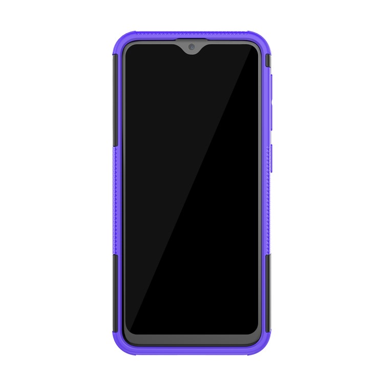 Anti-slip PC + TPU Hybrid Case with Kickstand for Samsung Galaxy A20e - Purple-4