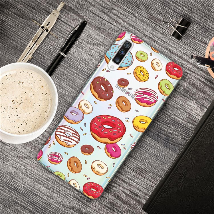 

Pattern Printing Clear TPU Cell Phone Shell Case for Samsung Galaxy A50/A50s/A30s - Cookies, Galaxy A50