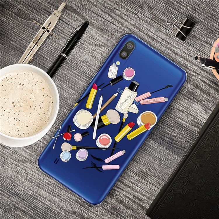 

Шаблон Печати Ясно ТПУ Сотовый Телефон Чехол Для Samsung Galaxy M10 - Макияж, Galaxy M10