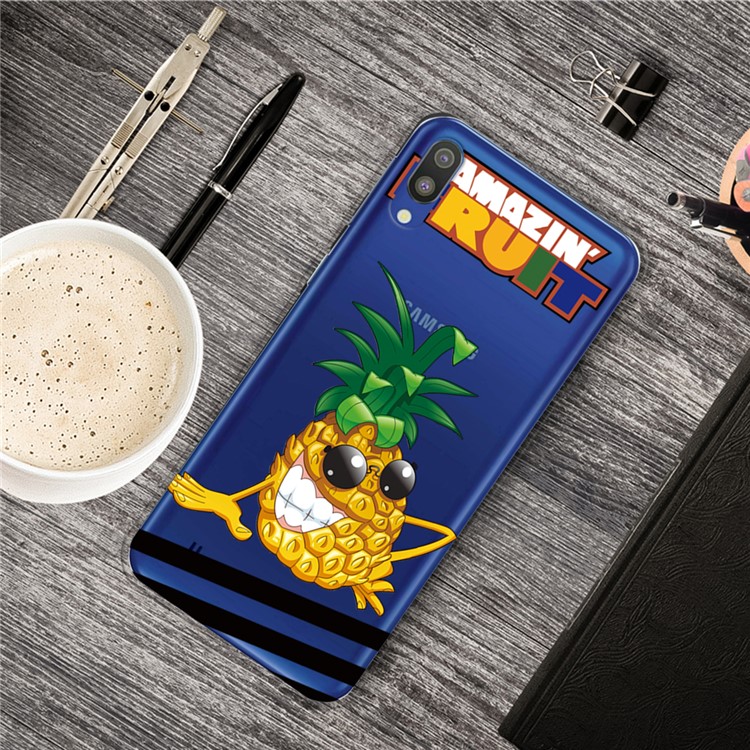 

Pattern Printing Clear TPU Cell Phone Cover Case for Samsung Galaxy M10 - Pineapple, Galaxy M10