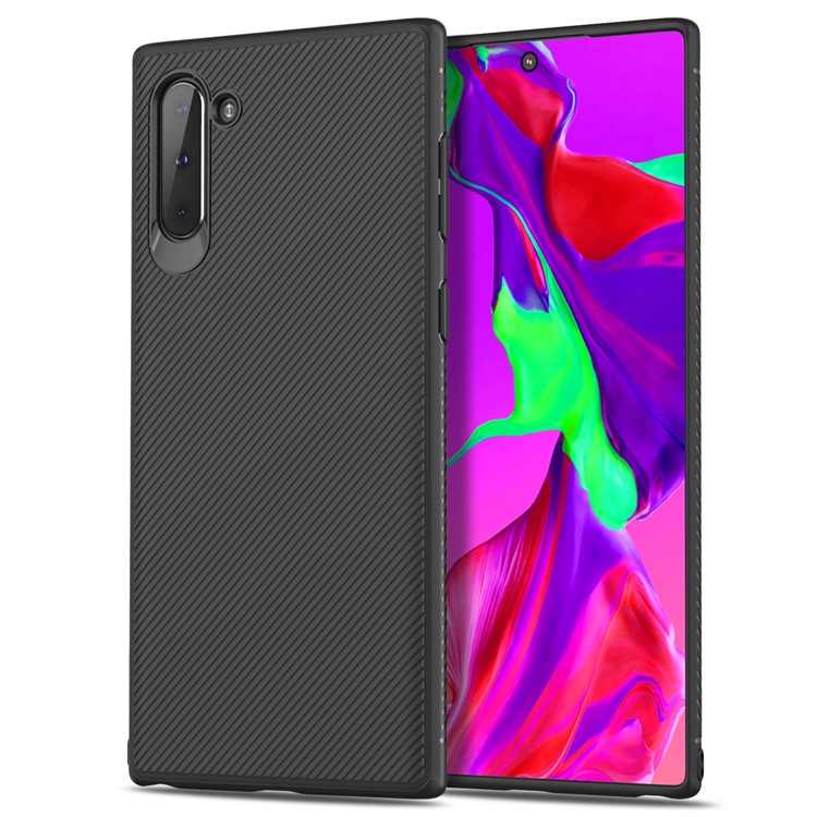Jazz Series Twill Texture TPU Phone Shell for Samsung Galaxy Note 10 - Black-2
