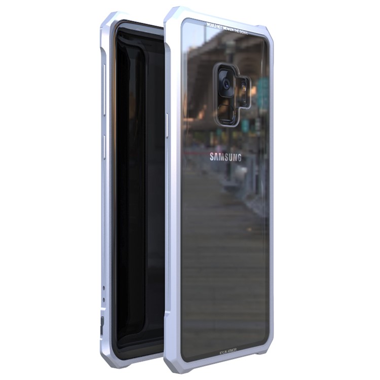 

Металлическая Рама + Стеклянная Задняя Крышка Телефона Для Samsung Galaxy S9 G960 - Серебряный, Galaxy S9
