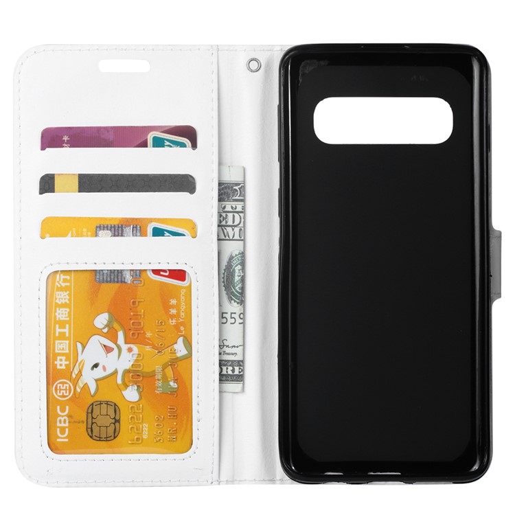 Photo Slot Leather Phone Shell for Samsung Galaxy S10 5G - White-4