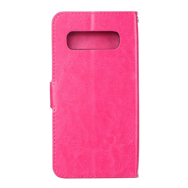 Photo Slot Leather Phone Shell for Samsung Galaxy S10 5G - Rose-3