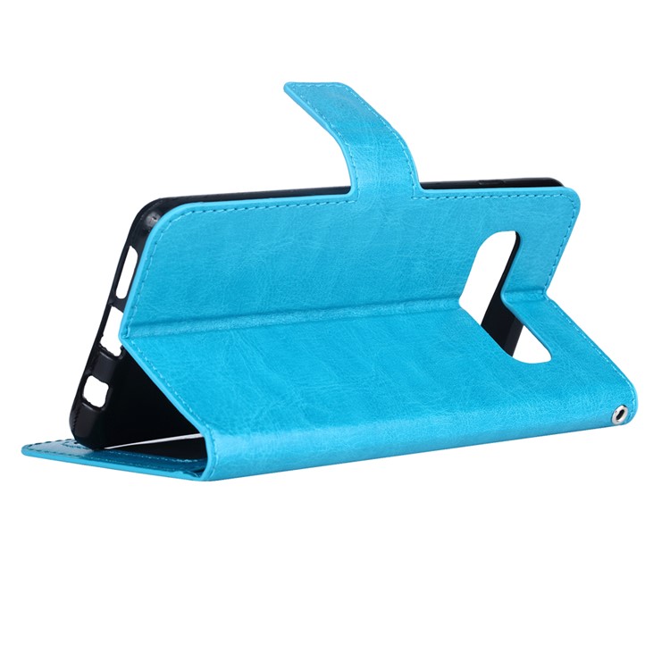 Photo Slot Leather Phone Shell for Samsung Galaxy S10 5G - Blue-5