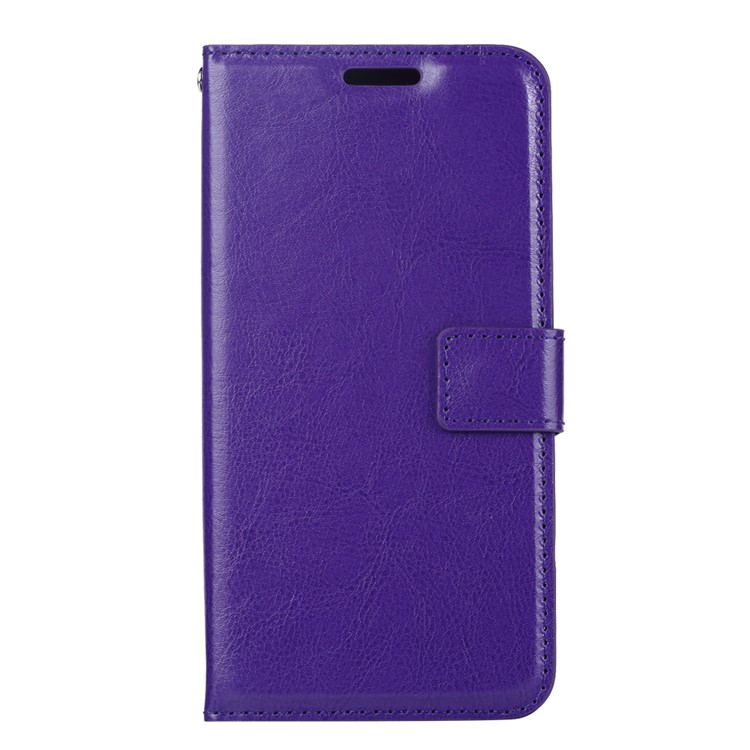 Photo Slot Leather Phone Shell for Samsung Galaxy S10 5G - Purple-2