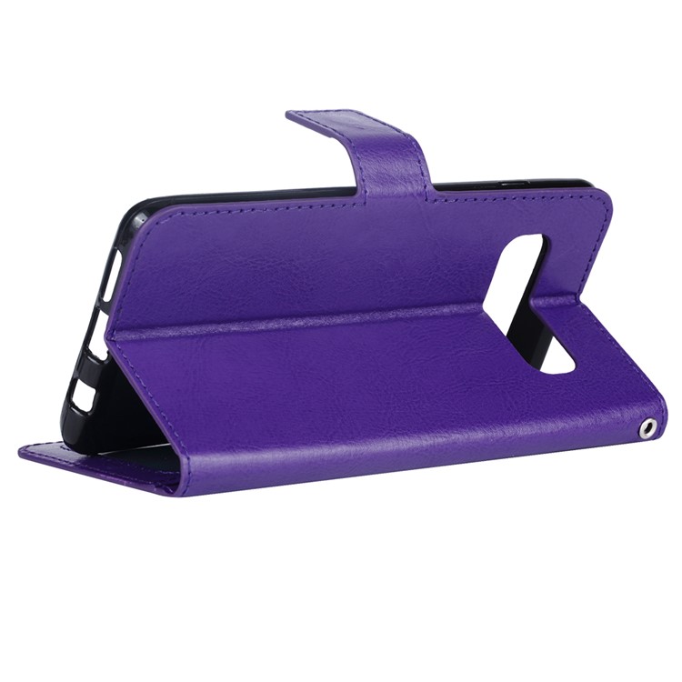 Photo Slot Leather Phone Shell for Samsung Galaxy S10 5G - Purple-5