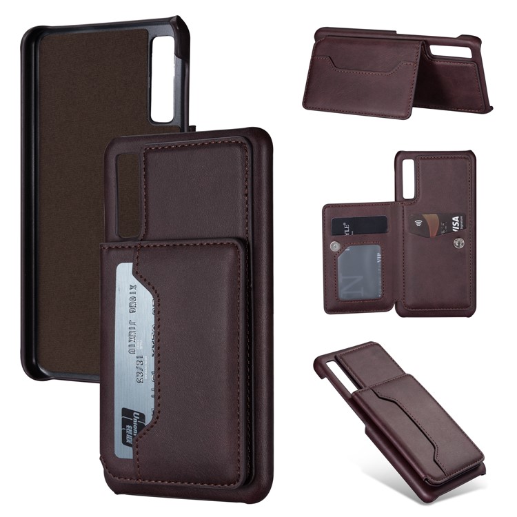 

PU Leather + PC Card Holder Kickstand Phone Shell for Samsung Galaxy A50/A50s/A30s - Purple, Galaxy A50